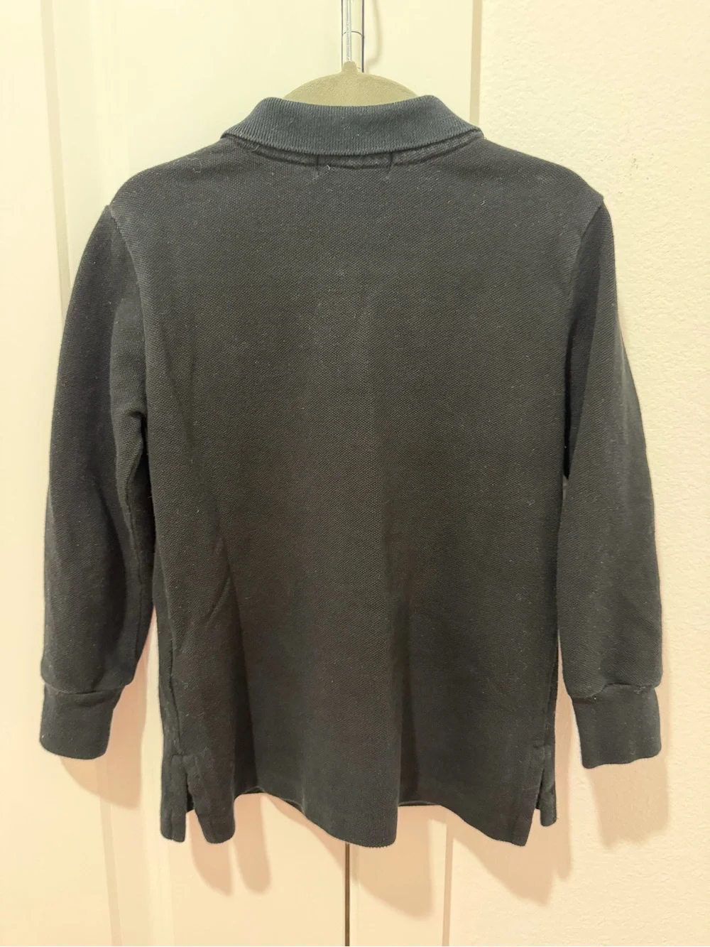 Polo by Ralph Lauren Black Long-Sleeve Polo with Red Pony Logo